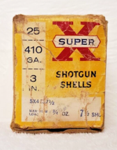 RARE Vintage Western Super X 410 Gauge 7-1/2 Shot Empty Ammo Box ONLY - £77.90 GBP