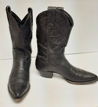 Tony Lama Western Cowboy Boots Leather Style 1531 Black Women&#39;s 5.5 M Vi... - $98.00