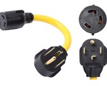 Onetak Nema 14-30P To L6-30R 240V 30 Amp 4 Prong Male Plug To Twist Lock... - £31.82 GBP