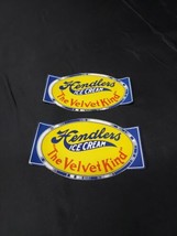 Vintage Unused HENDLERS ICE CREAM paper advertising label The Velvet Kind - £11.14 GBP