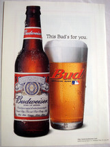 2003 Budweiser Beer Color Ad This Bud's For You - £6.29 GBP