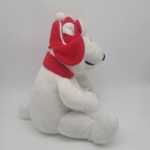 American Greetings Polar Bear Singing We Wish You Merry Christmas Plush 12&quot; - £29.67 GBP