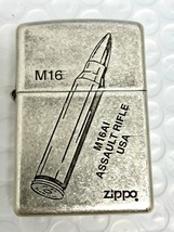 New Rare Zippo Antique Silver Plated Lighter M16 - £61.37 GBP