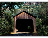 Honey Run Covered Bridge Chico California CA  UNP Chrome Postcard K18 - £2.32 GBP