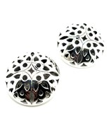 John Hardy Estate Large Button Clip on Earrings 1.5&quot; Sterling Silver JH57 - €253,41 EUR