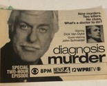Diagnosis Murder Vintage Tv Print Ad Dick Van Dyke John Schneider TV1 - £4.75 GBP