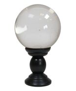Wicca Occult Witchcraft Paranormal Witch Crystal Glass Gazing Ball On Stand - $82.81 CAD