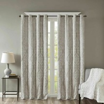 SunSmart Mirage 50 x 95 Damask Total Blackout Curtain Panel Grey T4102886 - £31.64 GBP