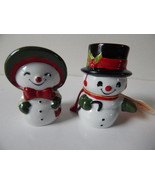 Mr &amp; Mrs Snowman Christmas Salt and Pepper Shakers by Hallmark  NWT - $5.94