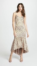 Jill Jill Stuart Sz 2 Maxi Dress Blush Floral Jacquard High Low Ruffle $388!NEW! - $59.39