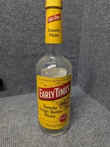 Vintage 1980s Early Times Bourbon Whiskey Bottle - Empty 750ml - $19.75