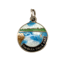 Vintage Niagara Falls Canada Sterling Silver BMCO Guilloche Enamel Charm - $19.80
