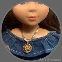 14 Inch Fashion Doll Jewelry •  Gold Tone Cherub Angel Cupid Charm Doll Necklace - £6.30 GBP