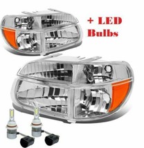 Alfa Founder 2005 2006 2007 2008 Chrome Clear Headlights Head Lamps Rv + Led - £187.88 GBP