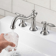 Bathroom Widespread Faucet Waterfall To Sink Basin Bathtub Bn Aqt0083 - £92.93 GBP