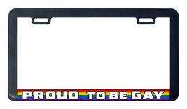 Proud to be Gay Lesbian pride rainbow LGBTQ license plate frame - £6.30 GBP