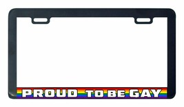 Proud to be Gay Lesbian pride rainbow LGBTQ license plate frame - £6.31 GBP