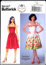 Uncut Size 12 - 20 Gertie Sun Dress Butterick 6167 Pattern Bust 34 - 42 Designer - £5.57 GBP