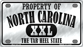 Property Of North Carolina Novelty Mini Metal License Plate Tag - $284.59 MXN