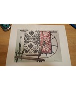 Vtg  Print Signed Stevan Dohanos - 13 1/2 x 11 1/2 Spinning Wheel - very... - $21.89 CAD