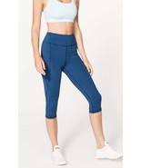 Lululemon Break Free Crop Nulux 17&quot; Leggings Night Tide Blue Women&#39;s Size 4 - $29.99
