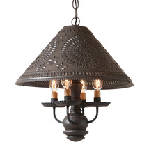 Wooden Homespun Shade Light Pendant in Black - £296.32 GBP