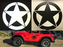 Reflective Star Pair of 2 Military Jeep Truck Decal Kit 16&quot; 20&quot; Oralite ... - £41.37 GBP