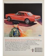 1965 Print Ad Ford Mustang Hardtop with 3-Speed Automatic Red Car &amp; Buck... - £19.73 GBP