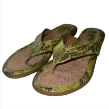 Born BOC Women&#39;s Sz 8 Faux Snakeskin Slip-On Flip Flop Thong Sandal Shoes - $28.99