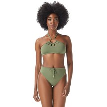 Vince Camuto Serengeti  Ring Cutout Halter Top Safari Green Size Small - $49.61