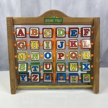 Sesame Street Muppets Alphabet Letter Character Wooden Spinner Educational Toy - £87.03 GBP