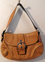 Coach Vintage Soho Tan Leather Buckle Flap Bag - $157.41