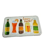 Demdaco Handcrafted Beer Here! Serving Tray Fused Art Glass Party - £25.73 GBP