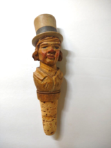 ANRI David Copperfield Charles Dickens Bottle Stopper Italy Cork Vintage Wood - £249.97 GBP