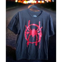 Spider-Man Miles Morales Spider Spray Paint T-Shirt Into the Spiderverse mens L - £12.96 GBP