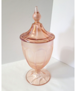Vtg Fenton Velva Rose Candy Dish Stippled Panel 11&quot; Tall w/ Lid Pink Iri... - $61.39 CAD