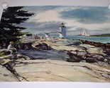 Ranulph Bye The Lighthouse Lithograph No 105 Print S-604 Vintage 16&quot;X20&quot; - £31.63 GBP