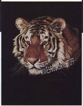 PASTEL color TIGER portrait art poster by Jan Jellins 1978 * pastel on b... - $12.50