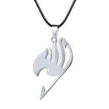 Fairy Tale Anime Necklace Cosplay Guild Symbol Natsu Dragneel Pendant Cord - £7.07 GBP