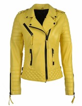 Chaqueta de cuero Mujer Talla Biker Mujer Bombardero Señoras Abrigo Moto... - £79.75 GBP