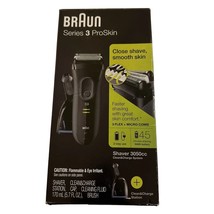 BRAUN Series 3 MicroComb Men&#39;s Shaver w/ Clean &amp; Charge Station 3050CC Brand New - £170.11 GBP