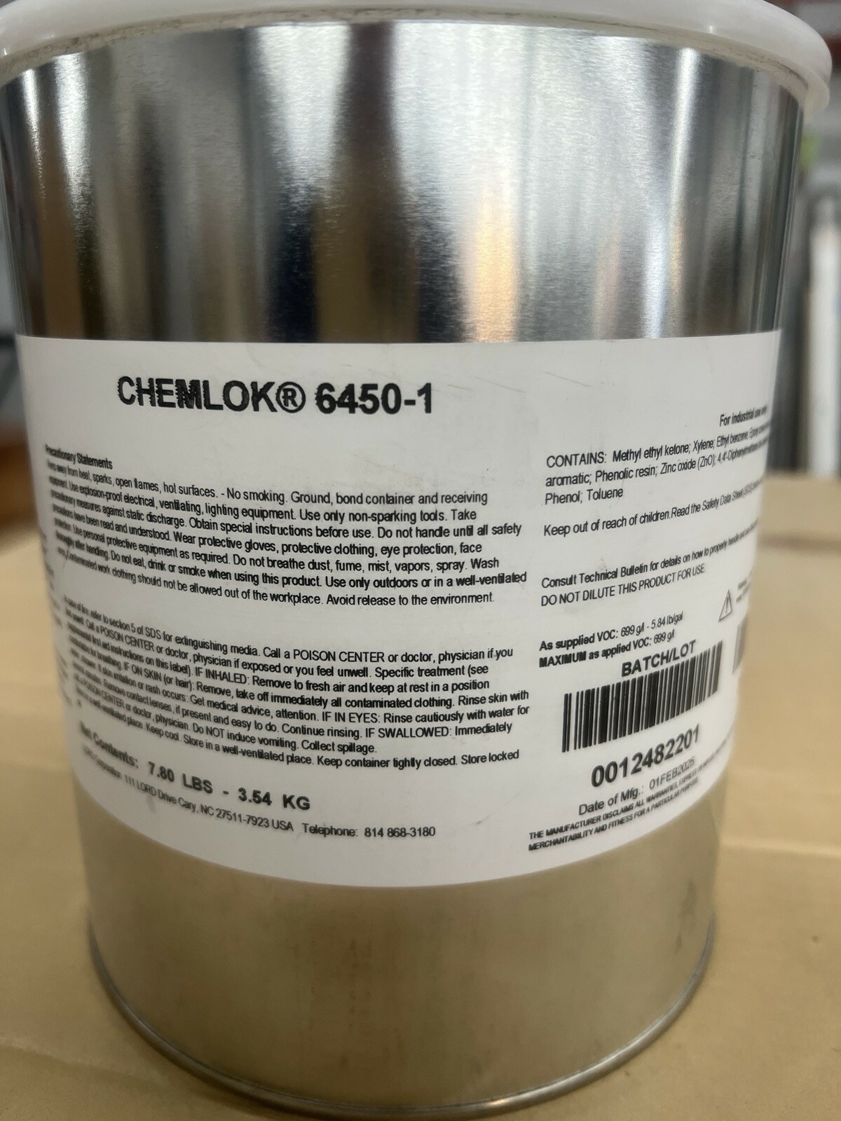 Chemlok 6450-1 Adhesive, One Coat Adhesive, 1 Gallon NEW - $148.49