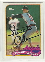 stewart cliburn signed autographed card 1989 topps - $10.08