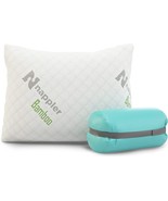 Nappler Small Camping Pillow Travel Pillow 19&quot; X 13&quot; Bamboo Cover W Memo... - £20.98 GBP