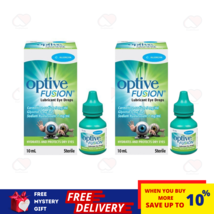 2 X Optive fusion Lubricant Eye Drops 10ml helps maintains hydration on ... - $36.92