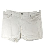 White Denim Shorts Cuffed Soho New York Company Womens Short size 2 Roll... - $470.23 MXN