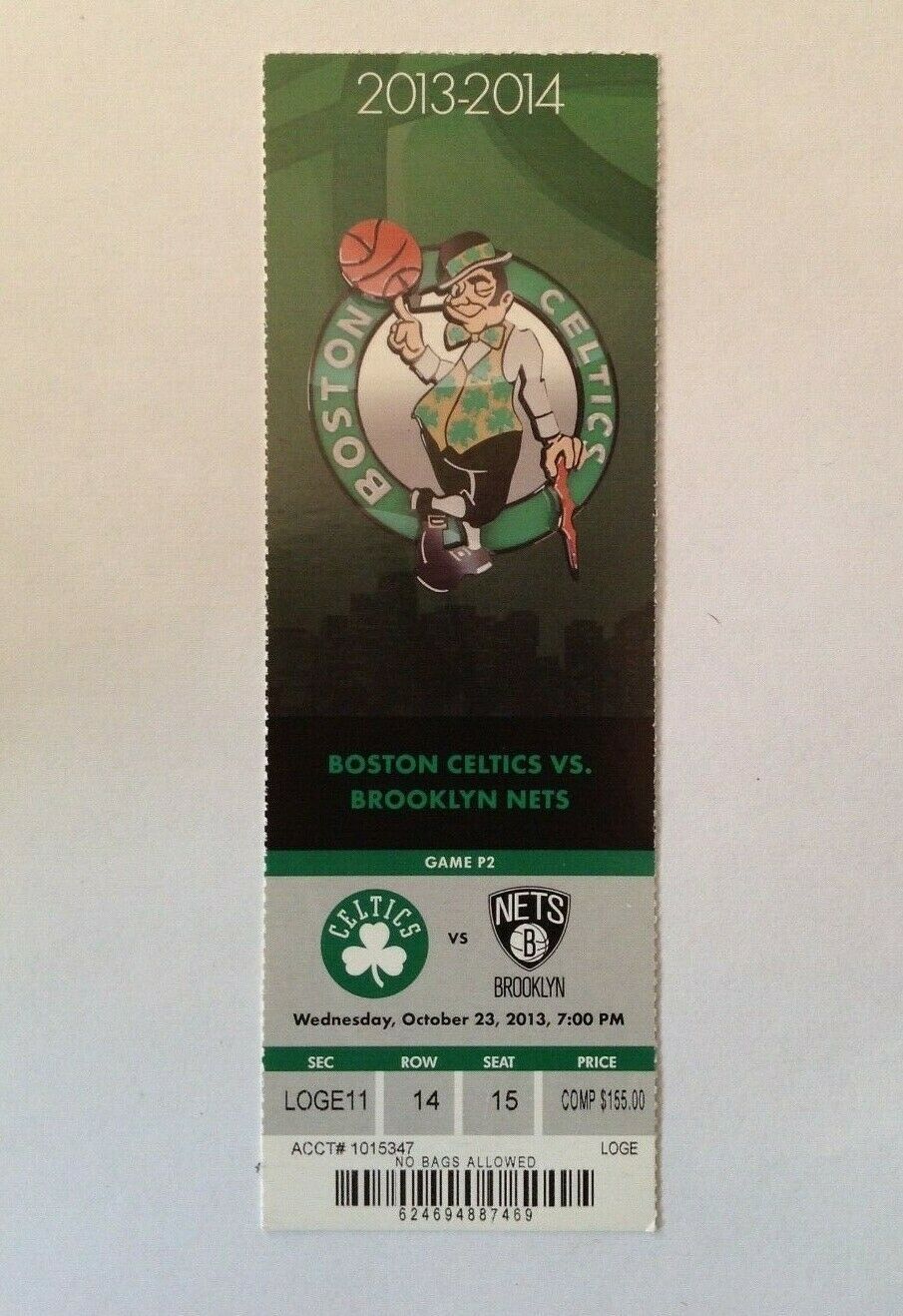 2013-14 Brooklyn Nets Vs Boston Celtics NBA and 50 similar items