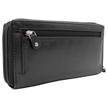 Genuine Leather Checkbook Cover Long Organizer Women&#39;s Wallet with RFID ... - £14.00 GBP