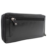 Genuine Leather Checkbook Cover Long Organizer Women&#39;s Wallet with RFID ... - $22.99