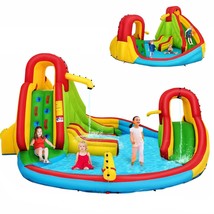 7 In 1 Inflatable Water Slide, Mega Waterslide Park For Kids Backyard Ou... - £415.56 GBP